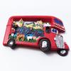 Scottish Scenic Double Decker Bus In The UK Resin Fridge Magnets Stickers Handmade Creative Souvenirs Home Decoration