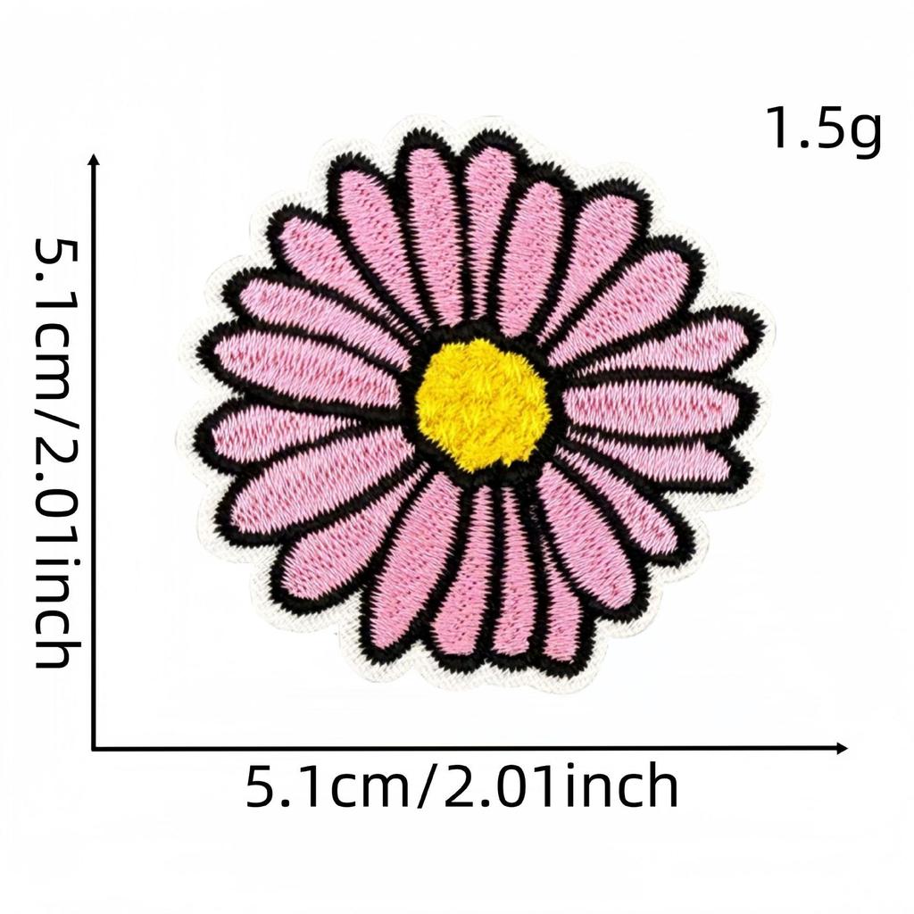 Мультяшная розовая серия вышитая нашивка бантик цветок аппликация аксессуары для одежды с термоклеем