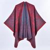 New Retro Cashew Flower Large Shawl Autumn and Winter Women's Imitation Cashmere Thickened Warm Scarf Cape