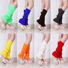 1 пара женских зимних теплых носков с вертикальными полосками ярких цветов для вязания дома