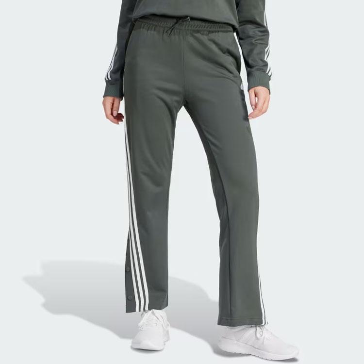 Adidas Винтажные полосатые прямые трикотажные спортивные брюки женские брюки зеленые IS0871