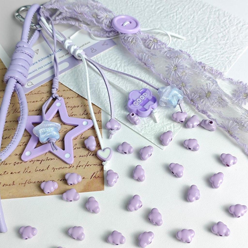 Маленькие акриловые бусины в форме облака и сердца для DIY-украшений и подвесок