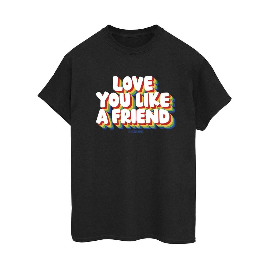 Netflix Женская/Дамская Хлопковая Футболка Бойфренда Sex Education Love Like A Friend