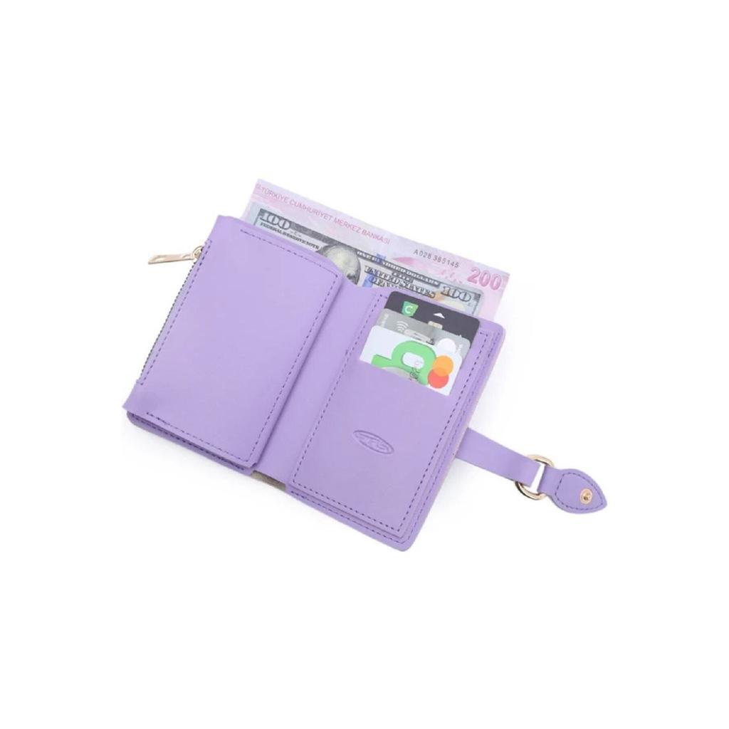 Женский кошелек премиум-класса сливового цвета