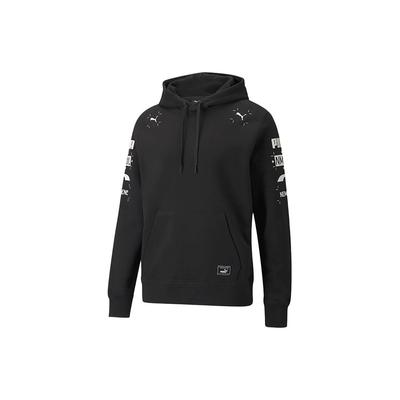 Puma Толстовка с капюшоном и принтом букв, мужская толстовка, черная 530451-01