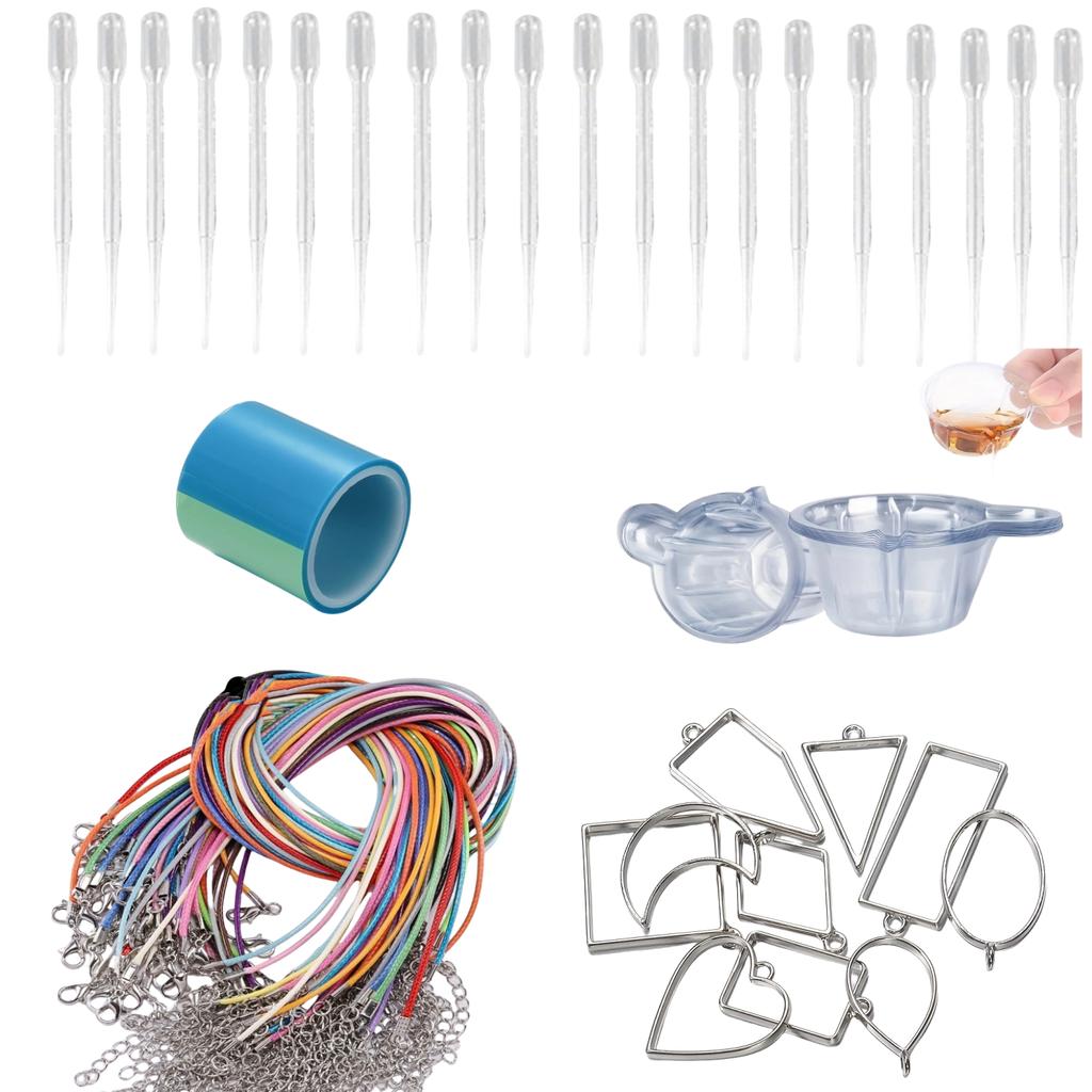 91 шт./набор Набор форм для кулонов-капельниц УФ Эпоксидные смолы Формы Для DIY Изготовления Ювелирных Изделий Фурнитура Круглые Подвески