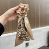 Резинка для волос Цветочный принт Бант Лента Волосная веревка Легко надевать Пучок Полусобранные прически Держатель для хвоста Аксессуар для волос