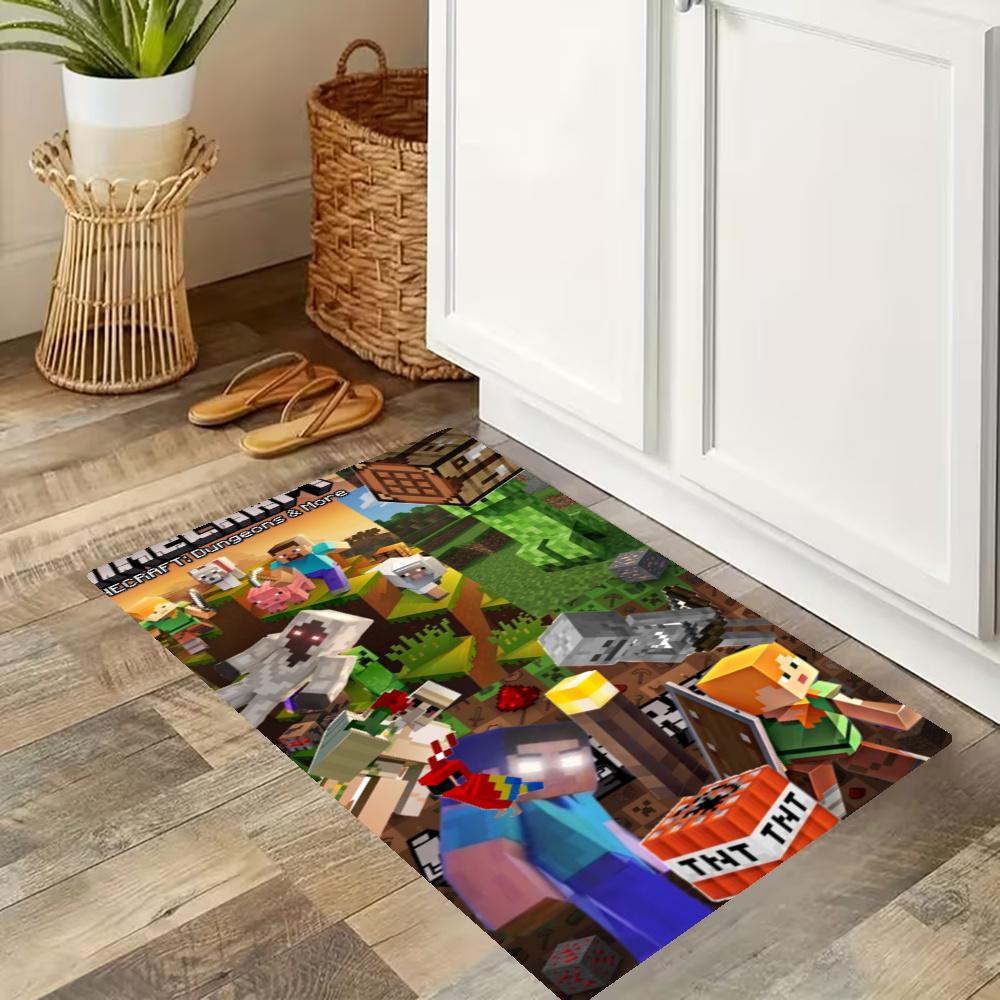 Minecraft Kitchen Floor Mat Nonslip Washable Soft Carpet Doormat Suitable For Bedroom Living Room Kitchen And Bathroom Home Decor