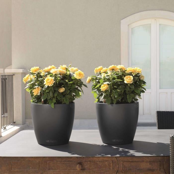 LECHUZA Pot de fleurs Classico Color 28 ALL-IN-ONE - Ø 27,5 x 26 cm - Ardoise 13204