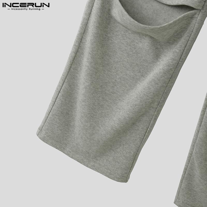 INCERUN Мужские эластичные талии вырез полые длинные спортивные брюки спортивные штаны