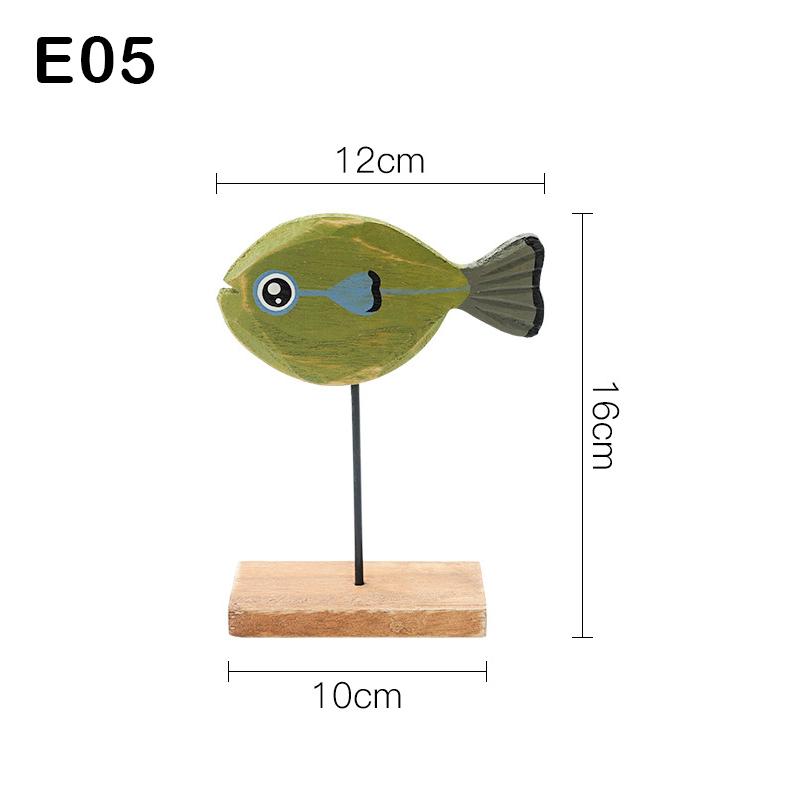 Красочные деревянные статуи рыб в средиземноморском скандинавском стиле, скульптуры рыб, украшения, шикарная гостиная, тумба под телевизор, домашний декор, поделки