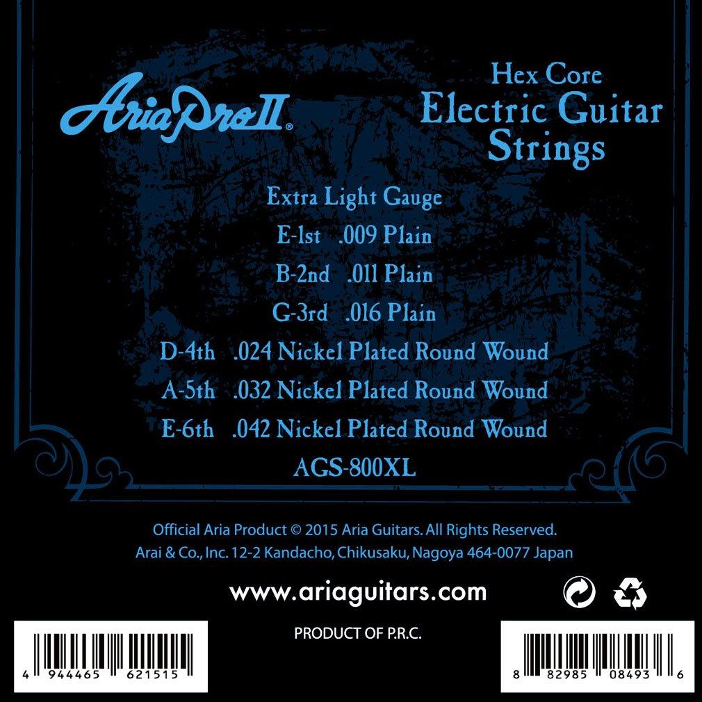 Струны для электрогитары AriaProII Extra Light 09-42 AGS-800XL