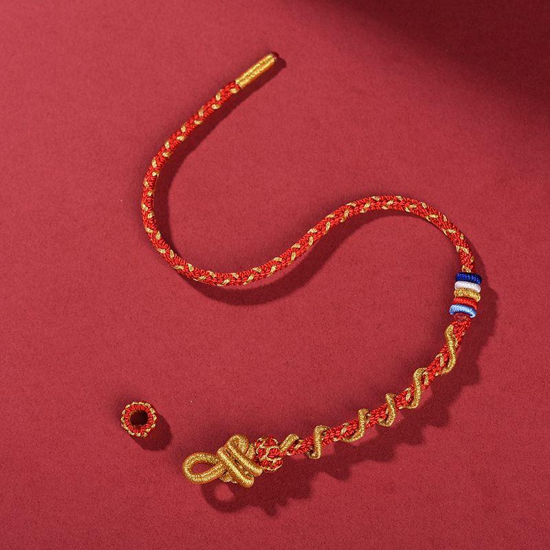 Китайский стиль год змеи плетеный веревочный браслет для женщин мужчин универсальный амулет счастливый браслет ювелирные изделия аксессуары подарки