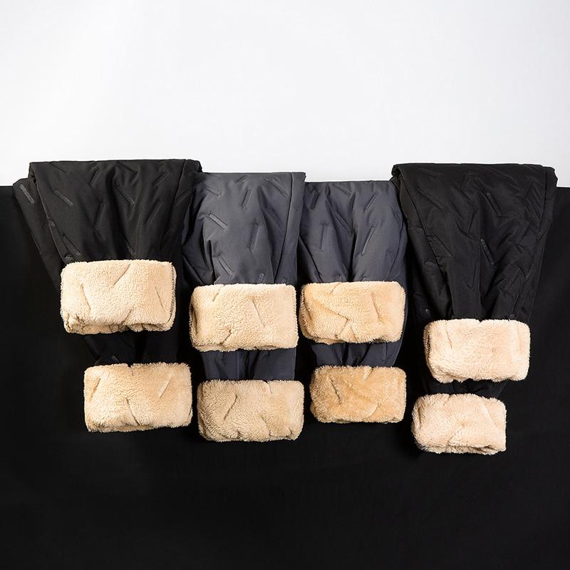 Мужские зимние теплые спортивные штаны из толстой овечьей шерсти, повседневные водонепроницаемые шерстяные брюки большого размера, мужские черные, серые брюки для бега