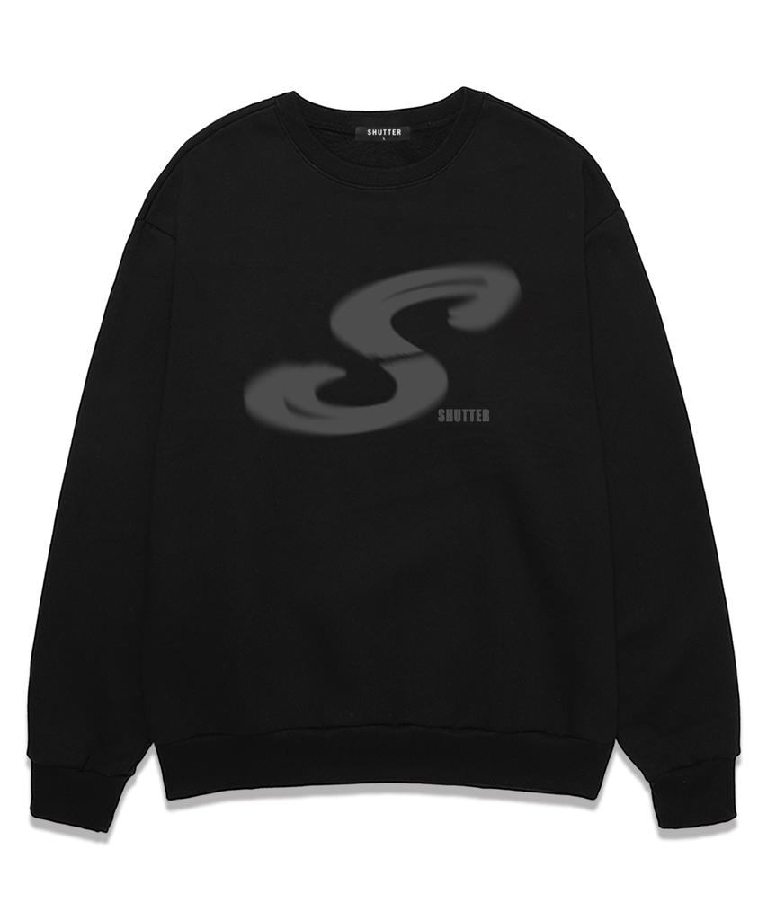 SHIRTER S Logo Oversized Sweatshirt (Sls016) Black