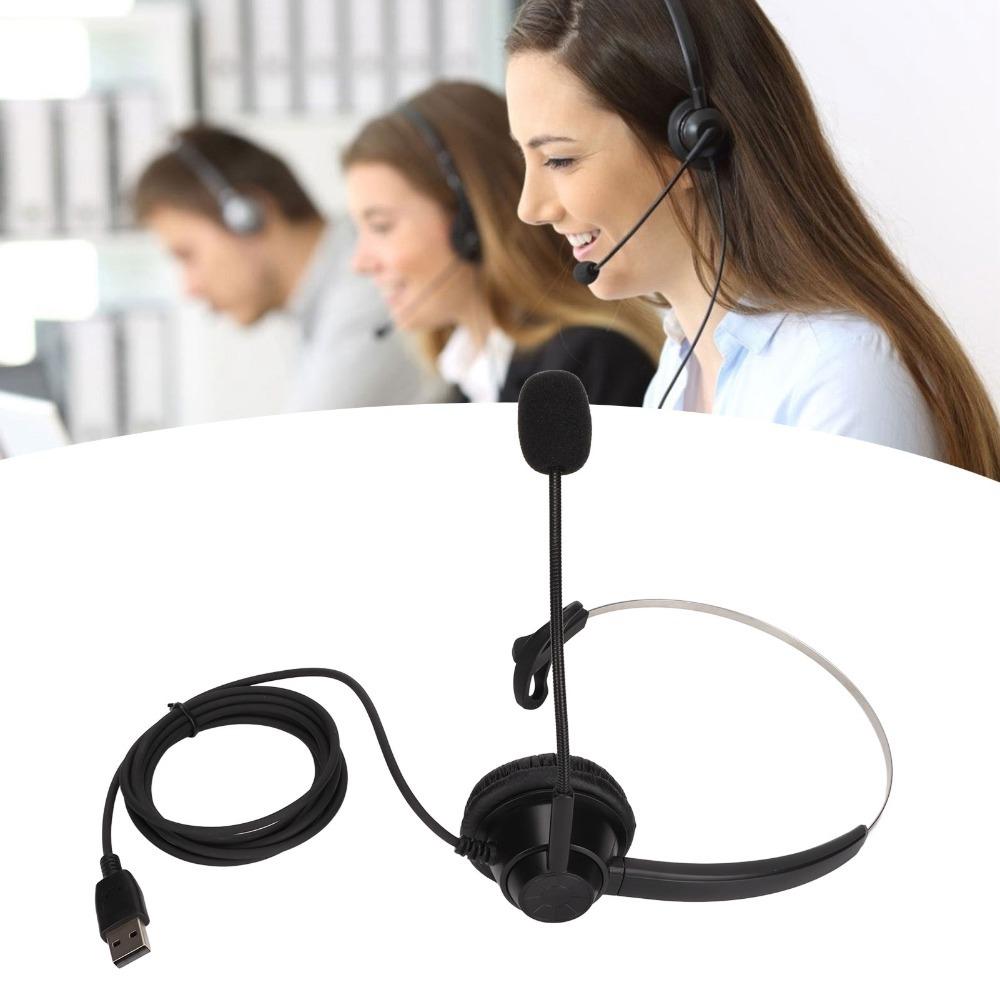 With Microphone Single Ear Business Headset Flexible Noise Reduction USB Headset Online Course