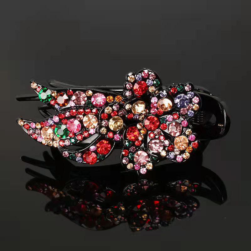 Корейская заколка-уточка со стразами для женщин