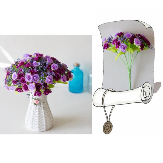 Модная искусственная роза, красивое красочное украшение для дома