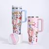 Cartoon 40oz Car Cup Creative Stainless Steel Thermos Cup Cute Large Capacity Straw Car Cup