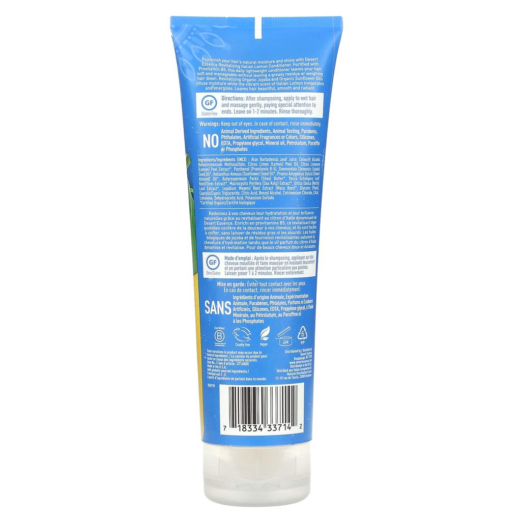 Desert Essence Кондиционер, итальянский лимон, 8 жидких унций (237 мл)