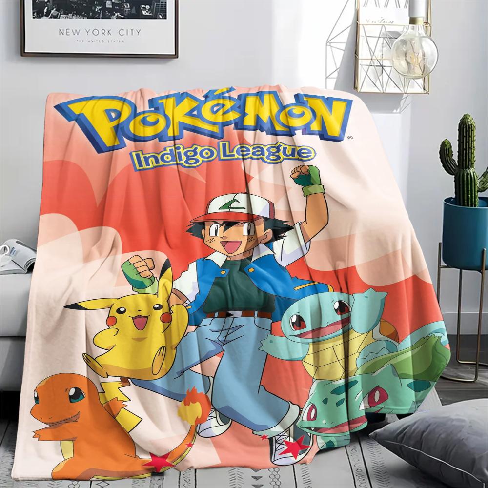 Pokémon pattern Flannel Blanket, High quality Comfortable for All Seasons, Home Decor, Warmth and Comfort, Perfect for Gifts.