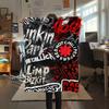 1PC Limp Bizkit Print Flannel Blanket, High quality Comfortable for All Seasons, Home Decor, Warmth and Comfort, Perfect for Christmas Gifts