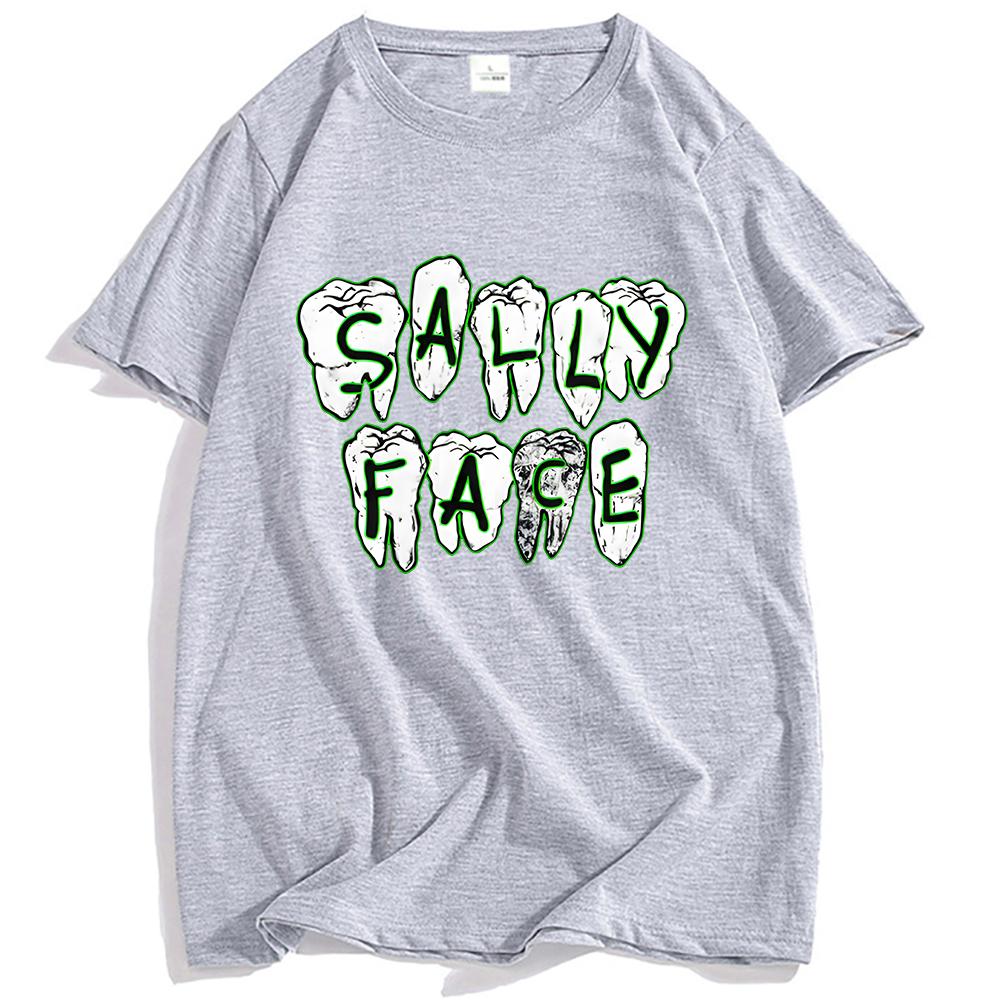 Футболка с принтом логотипа игры Sally Face Хлопок Короткий рукав Свободная Мужская Футболка Круглый вырез Модная Унисекс Уличная Одежда Хип-Хоп Мужская Одежда