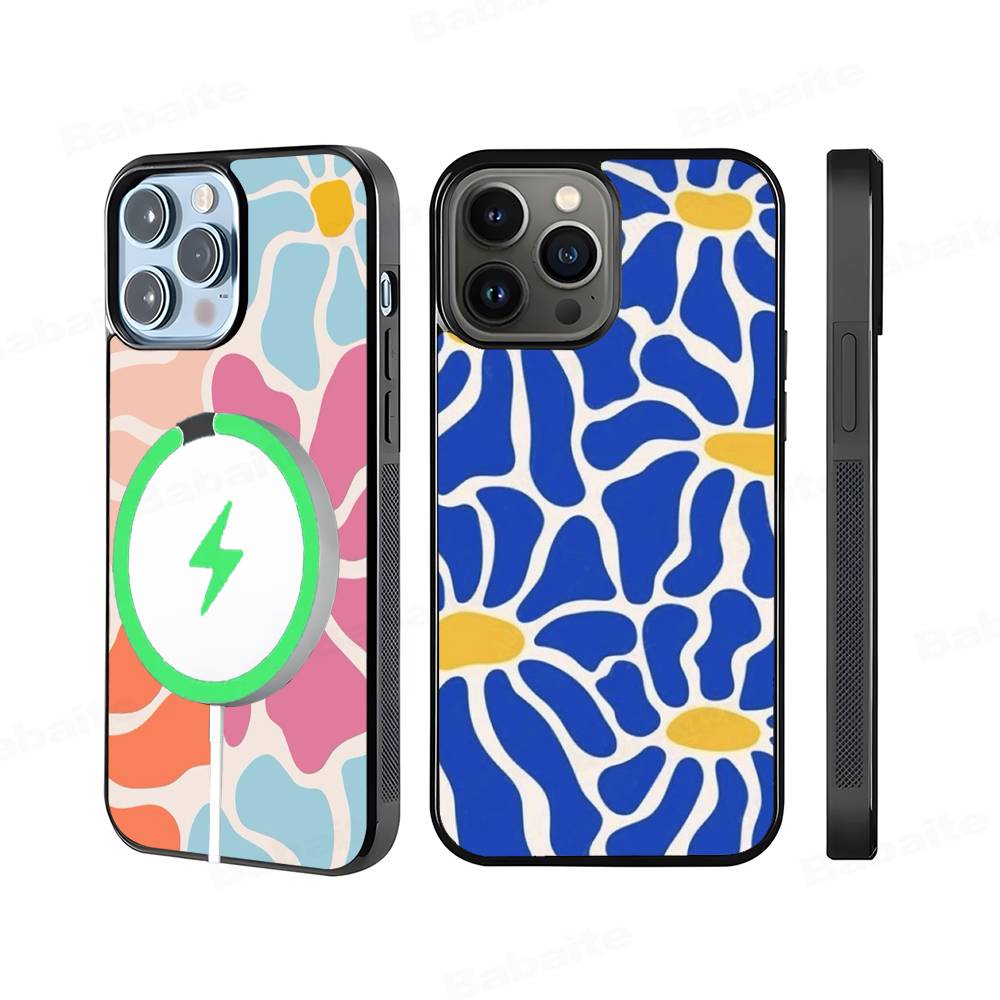 Abstract Flower Market For Magnetic Phone Case For IPhone 17 16 Pro Max 15 Plus 14 13 12 11 Cover