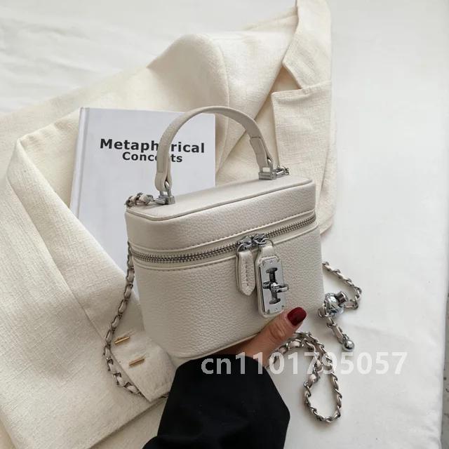Модная Маленькая Квадратная Сумка Женские Сумки Элегантные Цепочки Сумка Через Плечо Сумки Текстура ПУ Мини Мобильный Шикарные Сумки на Плечо Фе
