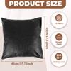 2Pcs Faux Leather Throw Pillow Cover Square/Rectangle Sofa Cushion Case with Hidden Zipper PU Leather Pillow Case Decorative