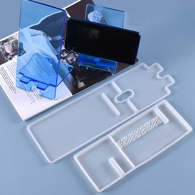 Подставка для мобильного телефона ручной работы, силиконовая форма, съемный держатель для планшета, эпоксидная форма, блестящий держатель для телефона, кристаллическая смоляная форма