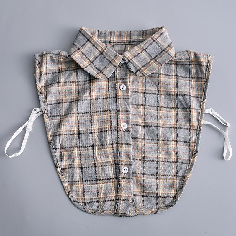 New Fake Collars Woman Vintage Half Shirt False Collar Woman Embroidery Detachable Lapel Collar Faux Col Accessories