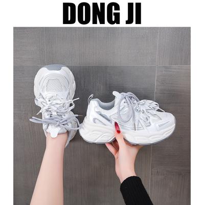 Обувь для папы, для девочек, ранняя весна 2025 года, новые универсальные сетчатые дышащие легкие универсальные повседневные кроссовки на платформе для женщин