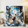 Angel Choir Clock Print Blanket  Printed Blanket for Living Room Bed Couch lunch break Soft Cozy Blanket for Friend's festival Gift