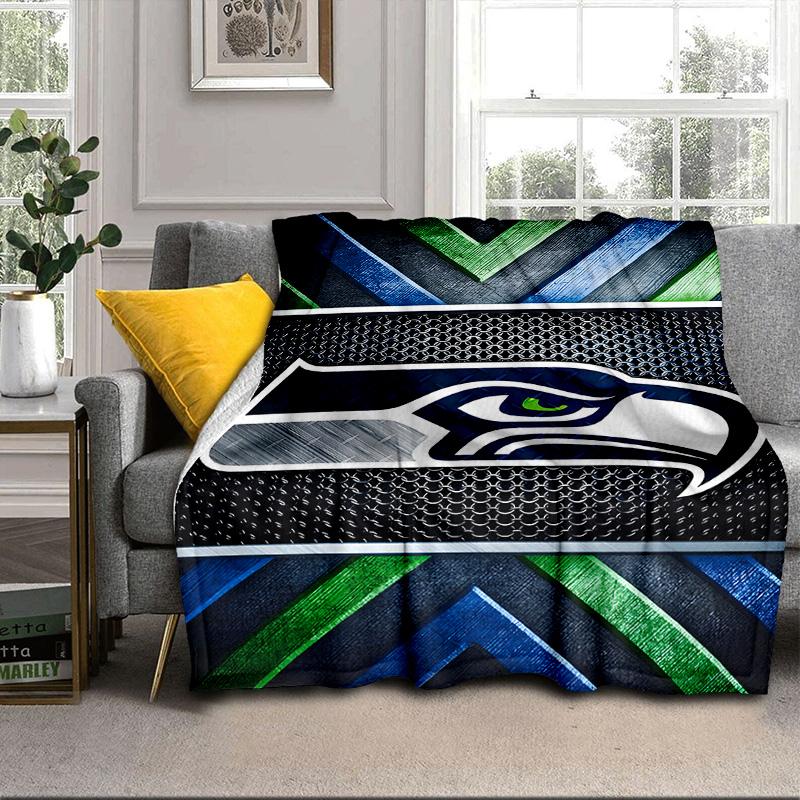 Seahawks Team Spirit Portable Blanket/Soft Blanket Bedding Blanket Suitable for Travel Camping Living Rooms Offices Sofas Fan Gifts