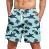 Мужские модные гавайские принты с эластичной талией, повседневные штаны для йоги, пляжные шорты