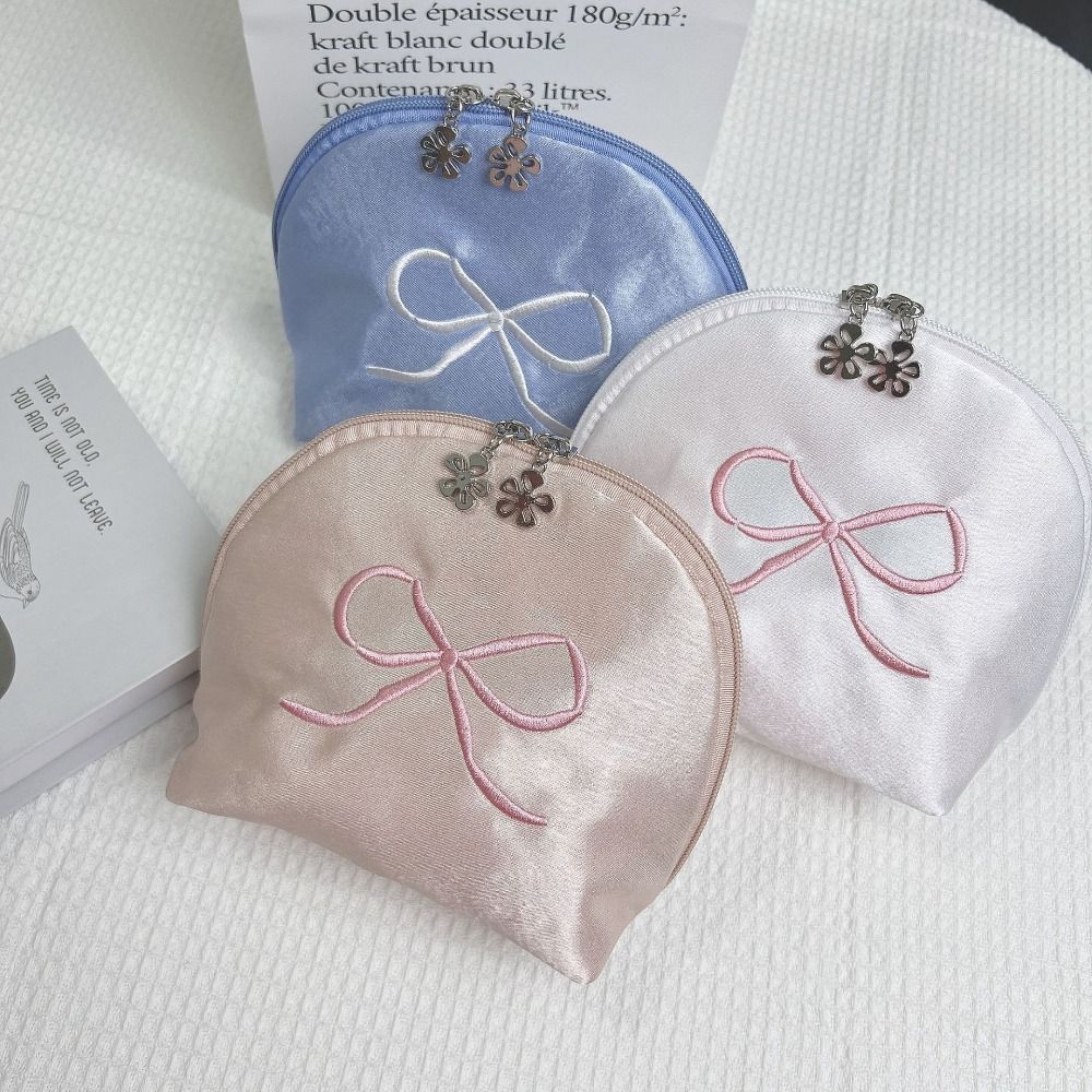 Bowknot Bow Purse Korean Style Cosmetic Bag Square Sanitary Napkin Storage Bag  Girls