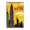 New York Metal Posters Vintage Tin Sign USA Flag Bar Pub Club Toilet Wall Decor Home Plate Retro Plaques 20x30 Cm