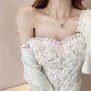 Lace Camisole Bra Women Summer Vintage Design Sense Floral Short Beautiful Back Tube Top Female Y2k Clothes