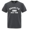 Brooklyn Est. 1631 New York Letter Print T-Shirt Man Casual Loose T-Shirts Summer Cotton Tops Fashion Breathable Tee Clothing