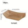 100 шт. одноразовых коробок-лодочек с покрытием из крафт-бумаги — идеально подходят для упаковки жареной курицы, попкорна, жареных закусок и т. д.