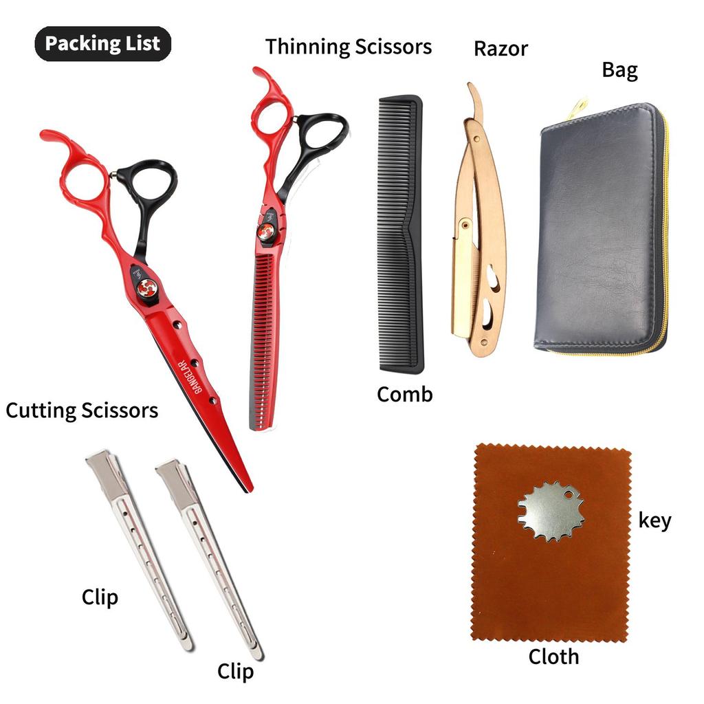 SANGELAR 7-дюймовые ножницы для волос, матовое серебро, профессиональные ножницы для резки, филировочные ножницы, парикмахерские инструменты, ножницы с бахромой для парикмахера