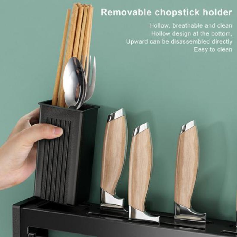 Прочная несущая поверхность из нержавеющей стали, аккуратно организованная полка для столовых приборов, настенная полка для хранения бытовых ножей