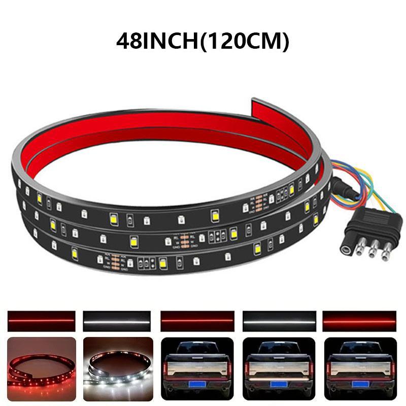 48/60 Inch Truck LED Tailgate Light Strip Running Brake Turn Signal Lamp Warning Brake Reverse Tail Light Bar for Car Pickup SUV