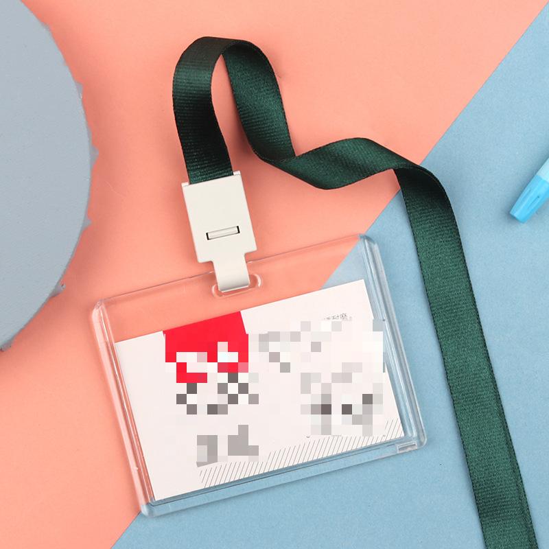 Модный акриловый прозрачный чехол для автобусных карточек, держатель для рабочей карты с ремешком, чехол для рабочей карты для женщин и мужчин, держатель для кредитных карт