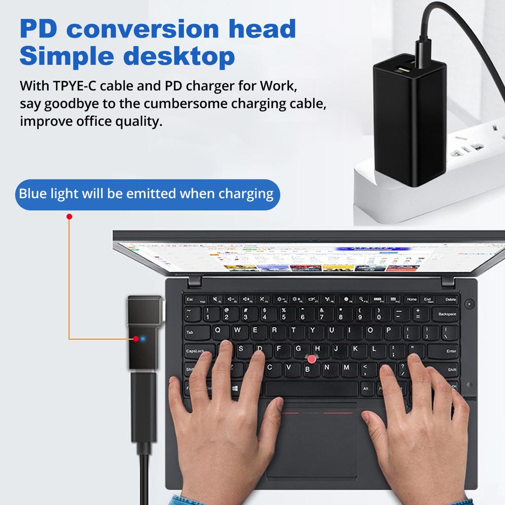 FONKEN 100 Вт USB Type C «мама» на квадратный разъем PD, конвертер USB-C, кабель для быстрой зарядки, разъем адаптера питания постоянного тока для ноутбука Thinkpad