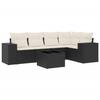 VidaXL Salon de Jardin avec Coussins 6 pcs, Canapés de Terrasse, Ensemble de Meubles de Patio, Mobilier d'Extérieur, Noir 3254873