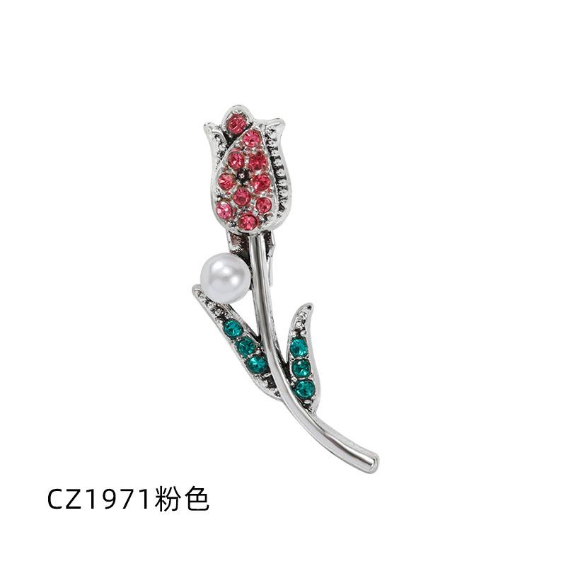 Брошь-роза Простые ювелирные изделия Аксессуары Бриллиантовая маленькая булавка-цветок Брошь Аксессуары для одежды