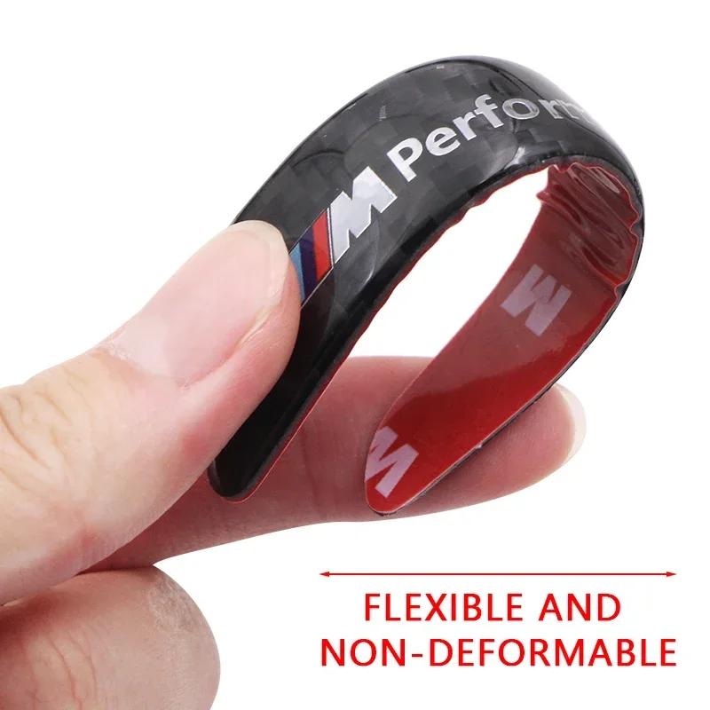 4pcs/set carbon fiber M performance car body sticker car door anti-collision strip sticker For BMW M3 M5 M6 X1 X3 X5 E34 E39 E36