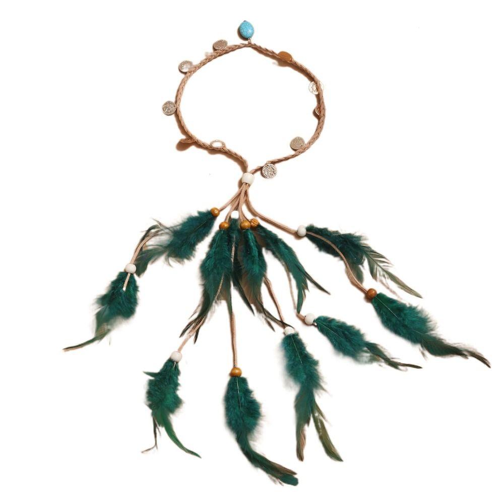 Tassel Ethnic Style Headdress Adjustable Indian Headband Temperament Feather Headband Halloween